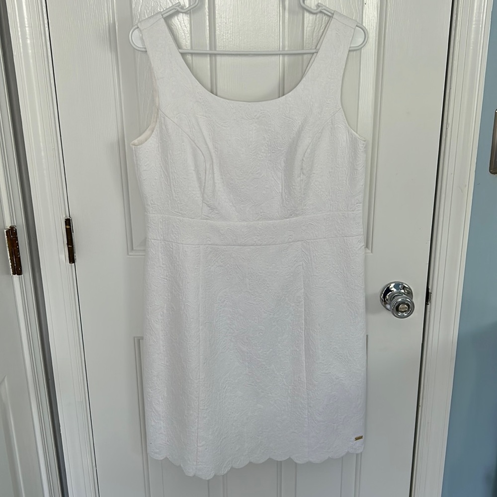 Tommy Hilfiger white scalloped dress